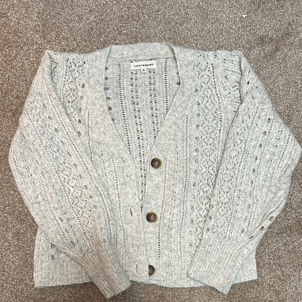 Lucky Brand Light Gray Women's Cardigan